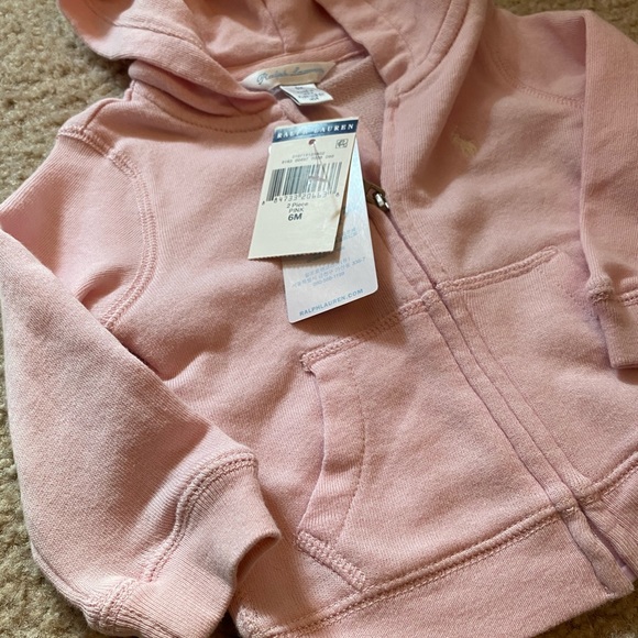 Ralph Lauren baby pink zip up hoodie 6 months - Picture 4 of 5